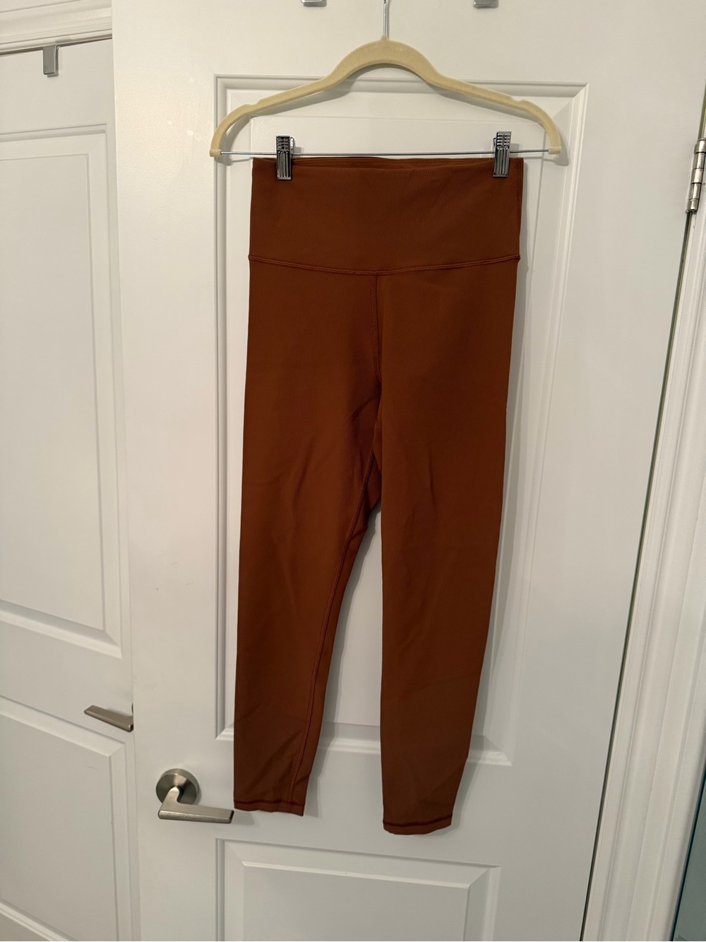 Aritzia High-Waist Rust Brown Leggings